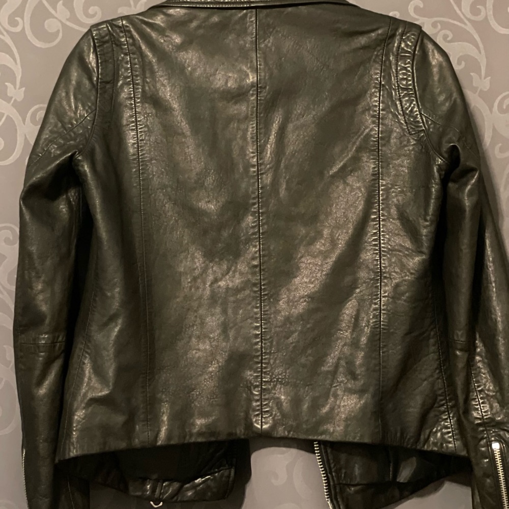 MADEWELL Washed Leather Motorcycle Jacket NWOT - Picture 8 of 15